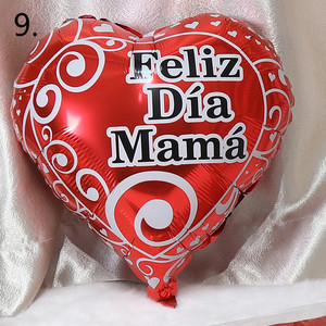 100 Diseños de Globos de Aluminio para el Día de la Madre, Globos Grandes con Forma de Corazón, Rosa y Flor para la Fiesta del Día de la Madre - Product Image 2