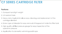 Cartouche de filtre de piscine facile à nettoyer Emaux Remplacement pratique de l'élément de nettoyage