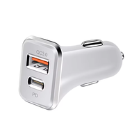 Hochwertiges 36W QC 3.0 PD Typ-C Auto-Ladegerät, Mini Auto-Ladeadapter PD
