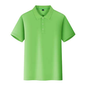Venta al por mayor de fábrica, camiseta de Golf para hombre, personalizada, 100% algodón, transpirable, delgada, solapa, manga corta, para Polos, estampado antiarrugas - Product Image 4