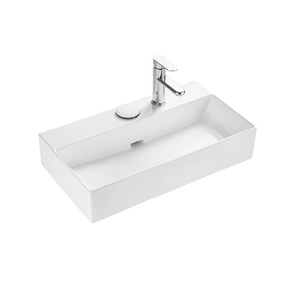 Lavabo Rectangular de Fácil Limpieza con Desagüe Oculto para Hotel y Apartamento - Product Image 1