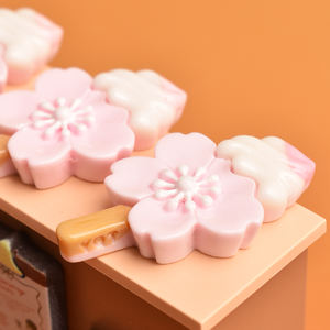 Cabujón de resina de flor dulce con forma de helado para accesorios de resina DIY y set de juego de comida en miniatura - Product Image 4