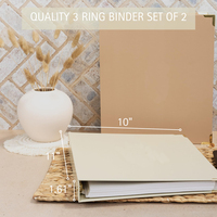 Carpeta de Archivo Personalizada A4, FC, A5, Tamaño Carta, 8.5x11, Color Beige Crema, Bonita Carpeta Blanca con Anillas de 1, 1.5, 2, 3, 4 Pulgadas, Venta al Por Mayor