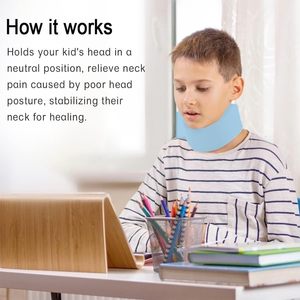 <span class=keywords><strong>Collar</strong></span>ín Ortopédico para Niños, Soporte de Tracción para Cuello y Cabeza, Fijación, Protección de la Columna Cervical - Product Image 5
