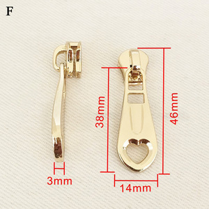 Brass Zipper Zipper <strong>Slider</strong> Good Quality Shallow <strong>Gold</strong> Shining Rack Plating Zinc Alloy <strong>Slider</strong> Two Ways - Product Image 3