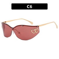 Lunettes de soleil vintage minimalistes sans monture, à bords coupés, élégantes, style européen, lunettes de soleil tendance