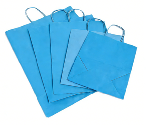 Bolsas de Papel Kraft Blancas Medianas Aston con Asas para Compras, Fiestas y Promociones, Opciones de Impresión Digital en Huecograbado - Product Image 4