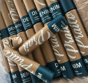 กล่องกระดาษคราฟท์สีน้ำตาลทรงกระบอกแบบดันขึ้นได้ พิมพ์โลโก้ได้ตามต้องการ สำหรับลิปบาล์มแบบแท่ง - Product Image 2