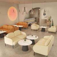 Ensemble de canapés de café et mobilier de restaurant de luxe léger et minimaliste, table de salle à manger économique, chaises et tables de salle à manger en gros