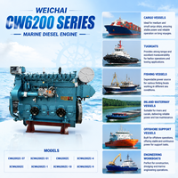 SCDC Weichai CW6200 Serie 750rpm 900rpm 1000rpm Wassergekühlter Schiffsdieselmotor für Patrouillenboote und Flussfahrzeuge