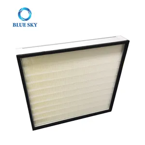 609x560x95mm China Manufacturer Air Conditioner HVAC Panel Filter Metal Frame Mini Pleated H13 H14 Air Filter