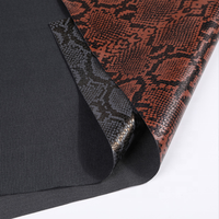 Cuir PU Métallisé Élastique Imperméable Imprimé Effet Peau de Serpent pour Sacs de Siège de Voiture, Canapés, Gants, Chaussures, Textile de Maison et Mobilier