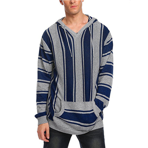 Sudadera con capucha mexicana personalizada a rayas para hombre - Product Image 4
