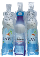 Pochette en plastique étanche à l'humidité en forme de bouteille de sac de gousset latéral de logo personnalisé pour l'emballage d'eau de Sachet de miel de gel d'énergie liquide