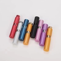 Atomiseur de parfum portable en aluminium 5ml 8ml 10ml - Flacon pulvérisateur mini anti-fuite pour huiles essentielles et parfums