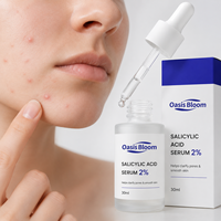 Sérum à la mucine d'escargot OEM, sérum pour le visage bio vegan éclaircissant, sérum à l'acide kojique, vitamine B5, acide salicylique pour éliminer l'acné et les pores