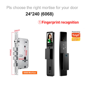 Serrure de porte intelligente Glomarket avec reconnaissance faciale 3D, caméra et empreinte digitale, serrure de porte intelligente Wifi Tuya, serrure de porte numérique intelligente - Product Image 6