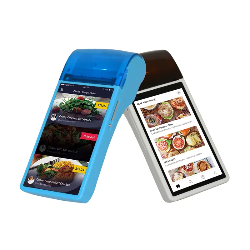 Handheld Android Payment Mobile Pos Terminal Tragbare Android Mobile Pos mit integriertem Drucker