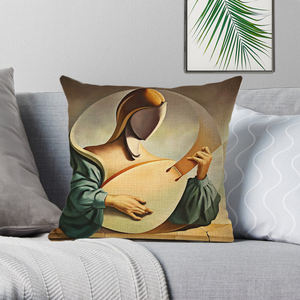 Série de <span class=keywords><strong>peintures</strong></span> <span class=keywords><strong>célèbres</strong></span>, housse de coussin décorative pour canapé de salon, motif animal et végétal imprimé sur toile de lin, 45x45 cm - Product Image 3