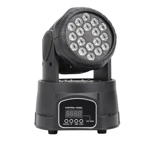 Cabeça de movimento com led rgb, preço em atacado 18 peças 3w mini feixe de led com efeito de lavagem para bar dj