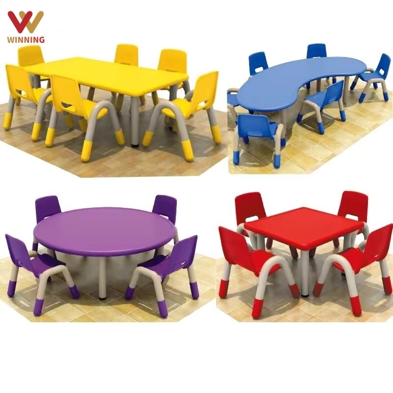 Montessori Kindergarten Wood Plastic Chair and