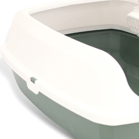 Caja de Arena para Gatos Rectangular Semicerrada y Cómoda Yommy YM4433 45*33.5*18.5cm, Material Plástico y PP Duradero