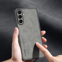 Coque de téléphone homme d'affaires pour Samsung S25 FE A17 A07 A56 M56 M36 A36 A16 cuir de mouton tout compris couverture arrière antichoc