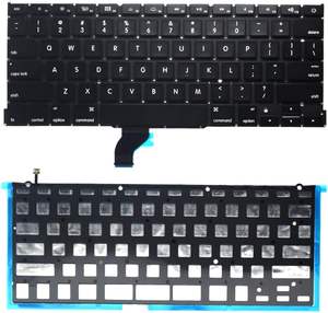 Clavier rétroéclairé de remplacement avec vis pour <span class=keywords><strong>MacBook</strong></span> <span class=keywords><strong>Air</strong></span> <span class=keywords><strong>13</strong></span> <span class=keywords><strong>pouces</strong></span> A1369 A1466 2011 <span class=keywords><strong>2012</strong></span> 2013 2014 2015 - Product Image 1