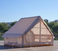 Tienda de Campaña Inflable de 6.3 Pies, Oxford de Alta Densidad, Impermeable, PVC Resistente, Resistente al Viento, Cómoda para Campamentos Familiares