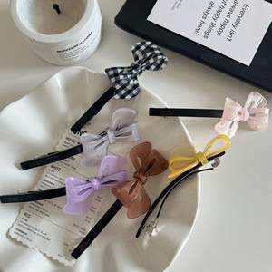 Pasador de Pelo con Lazo Acrílico Francés, Elegante Accesorio para el Cabello para Novias y Fiestas, Decoración para el Cabello de Mujer - Product Image 3