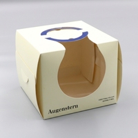Boîtes d'emballage pour gâteaux en carton de qualité alimentaire, impression personnalisée, estampage à chaud, fenêtre transparente scintillante, boîtes cadeaux portables pour pâtisseries