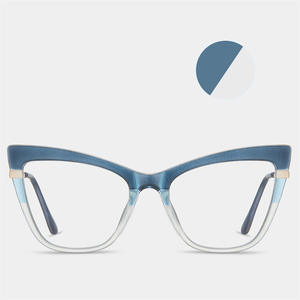 Gafas de Computadora Unisex con Montura Completa de Metal TR Estilo Ojo de Gato, Anti Luz Azul, Bisagra de Resorte, Modelo 87245 - Product Image 4