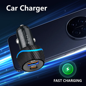 Chất Lượng Cao USB C + Một Bộ Sạc Xe Hơi Pd 30W Nhanh Chóng Sạc Thuốc Lá Nhẹ Hơn Car Charger Adapter Với Hộp Gói - Product Image 4