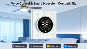 Interrupteur de régulation de vitesse de ventilateur Zigbee 3.0 110-250V AC 10A avec protection contre les surcharges pour réguler la vitesse du moteur du ventilateur d'extraction de plafond - Product Image 4