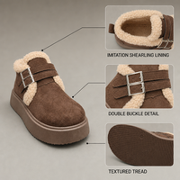Bottes d'hiver pour femmes, doublées de fausse fourrure d'agneau, plateforme de 4,5 cm, chaussures chaudes et tendance, couleur personnalisée, fabrication en usine