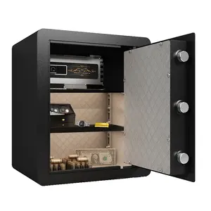 Penjualan Terbaik Kotak Keamanan Digital Elektronik Loker 2 Kunci Uang Deposit Besar Kotak Penyimpanan Aman