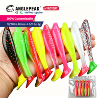 Leurre souple flottant en TPR pour la pêche en eau douce et salée, 11 couleurs, 7cm, 10cm, 14cm, leurre souple en forme de ver avec queue en T pour la truite et le bar