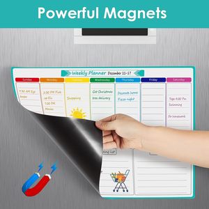2025 Super Strong Magnetic Weekly Planner <strong>Board</strong> Dry Erase <strong>Board</strong> Flexible Soft Fridge Magnetic Whiteboard Stick on Fridge - Product Image 2