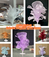 Décoration de mariage et d'événements JINDA, installation artistique géante en organza de soie blanche faite à la main, centre de table, support floral