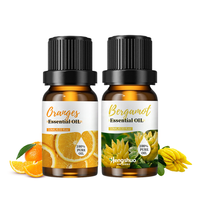 Ensemble d'huiles essentielles 100% naturelles à la lavande, à la menthe, à l'eucalyptus et au bois de santal, 10 ml, ensemble cadeau d'aromathérapie pour la diffusion