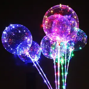 Ht balões de luz de led, balões de led de alta qualidade com 18 polegadas, balões de gás hélio, bolhas de gás