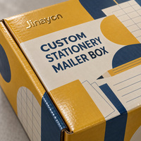 Boîte d'expédition et de vente au détail personnalisée en carton ondulé brillant E-Flute pour papeterie