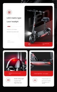 Scooter Eléctrico de Dos Ruedas para Adultos, <span class=keywords><strong>Precio</strong></span> de Fábrica, Motor de 500W, Sensor, Aleación de Aluminio, Plegable, Impermeable, Ligero, 36V, Litio - Product Image 5