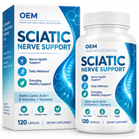Capsules de soutien pour la santé du nerf sciatique, à base de plantes, avec acide alpha-lipoïque et curcuma – Vente chaude OEM