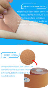 Multicolore 5cm 5M nastro kinesiologia impermeabile elastico in cotone bendaggio atletico per alleviare il dolore muscolare supporto al ginocchio - Product Image 4