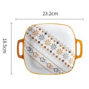 Porcelain Ceramic Tableware Bowl Dish <b>Set</b> Includes Soup Bamboo Hat Salad Bowl Dinner Plates <b>for</b> Home <b>Dinnerware</b> <b>Sets</b> - Product Image 3