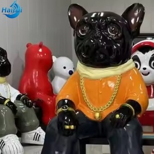 Vente flash : Statues en résine grandeur nature, sculpture de <span class=keywords><strong>chien</strong></span> de dessin animé en résine, décoration de la maison, décoration de Noël en extérieur, décoration de magasin - Product Image 6