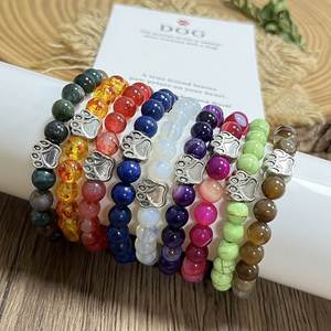 Pulsera de Piedra Natural con Cuentas de Vidrio Coloridas para la Armonía en las Relaciones, Lista para Venta al por Menor, Embalaje Garantizado - Product Image 2