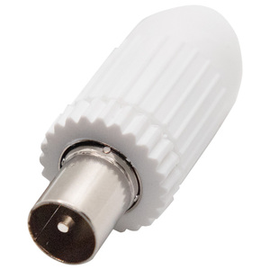 Tv Rd Sat Male <b>Connector</b> White 1.8 4.4 Length 1.7 Height Assorted - Product Image 1