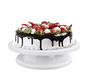 Suporte giratório de bolo, rotativo antiderrapante e rotativo 27.5*23.5*6.5 cm para decoração de bolo